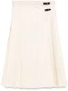 Durazzi Milano Pleated Midi Skirt In Neutrals