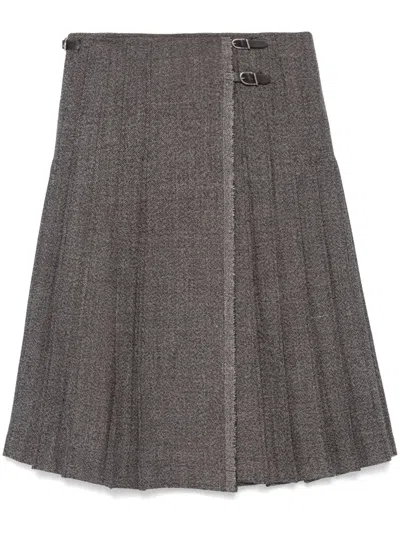 DURAZZI MILANO PLEATED MIDI SKIRT