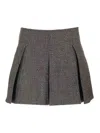 Durazzi Milano Pleated Mini Skirt Skirts Black In Gray