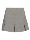 Durazzi Milano Pleated Tailored Miniskirt Skirts Grey In Grey