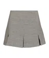 Durazzi Milano Pleated Tailored Miniskirt Skirts Grey In Grey
