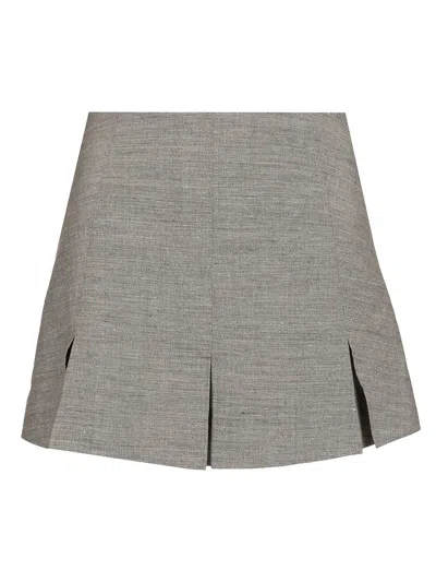 DURAZZI MILANO PLEATED TAILORED MINISKIRT SKIRTS GREY