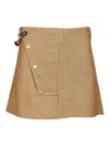 Durazzi Milano Rafia Mini Skirt Skirts Beige In Brown