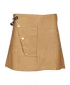 Durazzi Milano Rafia Mini Skirt Skirts Beige In Light Brown