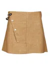 Durazzi Milano Rafia Mini Skirt Skirts Beige