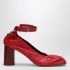 Durazzi Milano Red Décolleté With D-ring Logo In Red