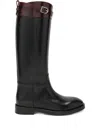 Durazzi Milano Round-toe Belted Boots In Black