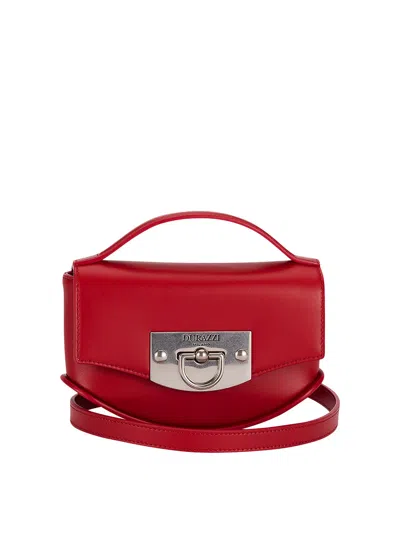 Durazzi Milano Flip-lock Leather Shoulder Bag In Red