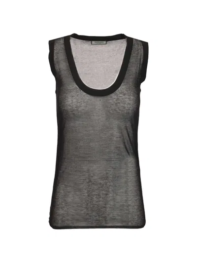 Durazzi Milano See Through Tank Top In Black