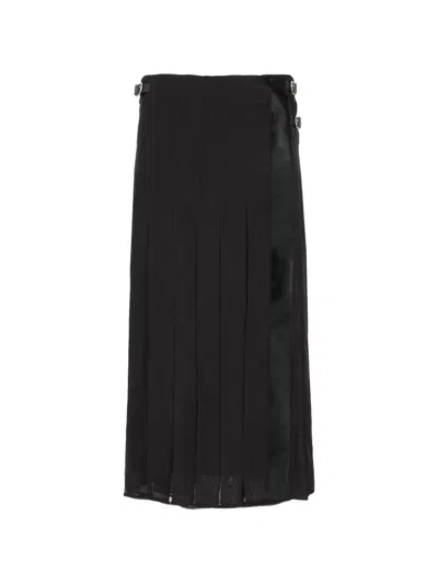 Durazzi Milano See-through Pleated Midi Skirt In Brown