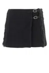 Durazzi Milano Black Stretch Polyester Mini Skirt In Black