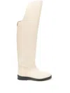 Durazzi Milano Suede Riding Boots In Neutrals