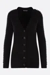 Durazzi Milano Black Wool Cardigan In Black