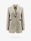 Durazzi Milano Tailored Virgin Wool Blazer In Gray