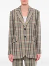 Durazzi Milano Tartan Check Single-breasted Jacket In Gray