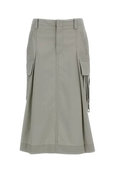 Durazzi Milano Utility-inspired Cotton Midi Skirt With Cargo Pockets In Multi