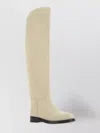 Durazzi Suede Equestrian Boots Metal Detail In Neutral