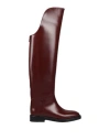 Durazzi Woman Boot Burgundy Size 10 Calfskin In Red