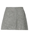 Durazzi Woman Mini Skirt Grey Size 6 Virgin Wool, Polyamide, Elastane In Grey