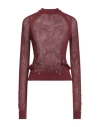 Durazzi Woman Sweater Burgundy Size S Cotton In Burgundy
