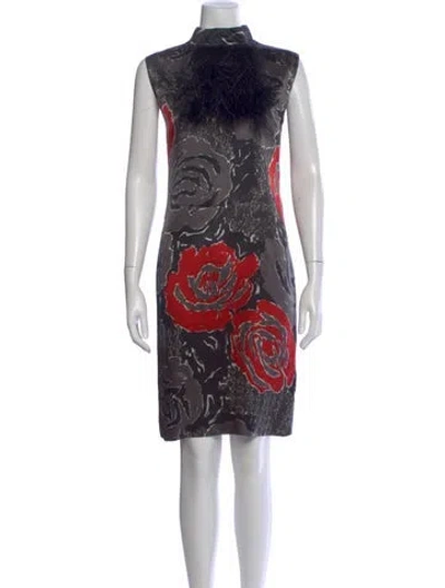 Pre-owned Duro Olowu Floral Print Knee-length Dress In Multi