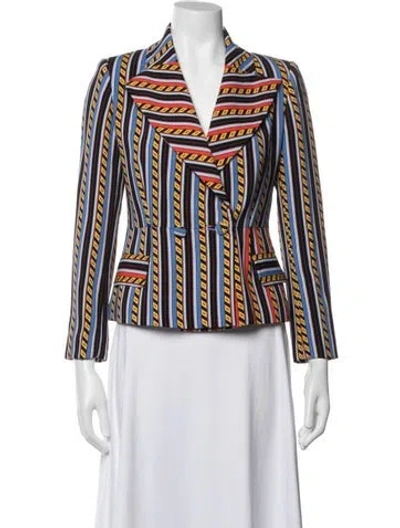 Pre-owned Duro Olowu Striped Blazer In Blue