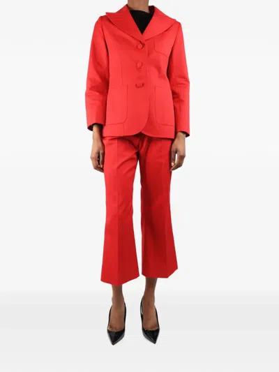 Pre-owned Duro Olowu Vintage Single-breasted Suit In Red