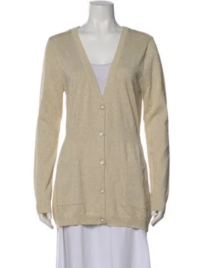 Pre-owned Duro Olowu V-neck Sweater W/ Tags In Neutral