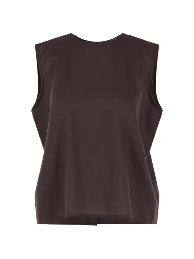 Dušan Sleeveless Top In Brown