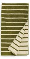 Dusen Dusen Bath Towel Green/cream In Multi