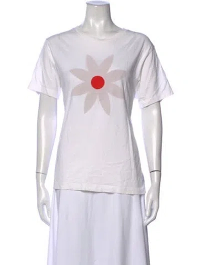 Pre-owned Dusen Dusen Graphic Print Crew Neck T-shirt In White