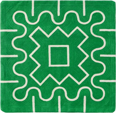Dusen Dusen Green Ricrac Cushion Cover