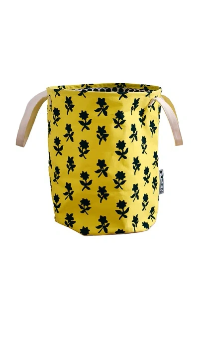 Dusen Dusen Marigold Canvas Laundry Hamper In Yellow