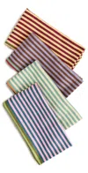 Dusen Dusen Napkins Set Of 4 Multi Stripe In Multi