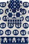 Dusen Dusen Navy Pattern Towel Set, 5 Pcs
