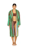 Dusen Dusen Nicolas Stripe Bathrobe In Nicolas