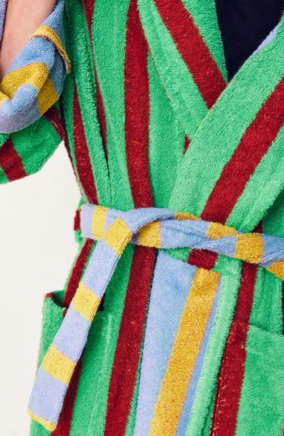 Dusen Dusen Nicolas Stripe Terry Bathrobe