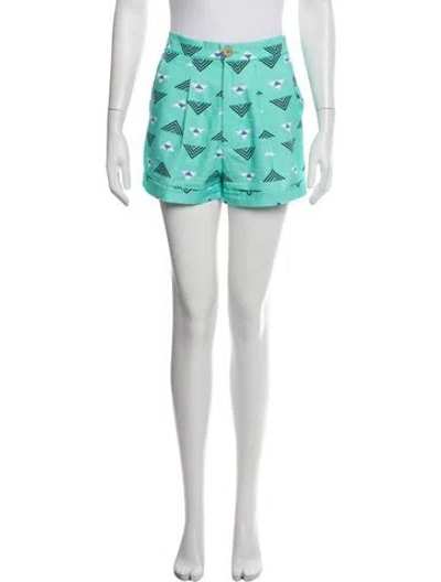Pre-owned Dusen Dusen Patterned Mini Shorts In Blue