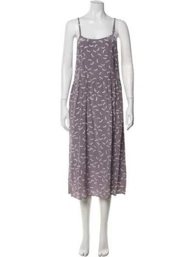 Pre-owned Dusen Dusen Silk Midi Length Dress In Purple