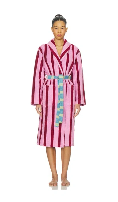 Dusen Dusen Stripe Bathrobe Æ�¡çº¹æμ´è¢� Â€“ Ç™½çž‰å…°. Å°ºç � M (also Â€“ L, S, Xl). In Pink