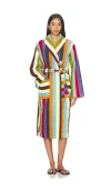 Dusen Dusen Stripe Bathrobe In Multi