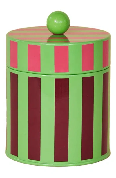 Dusen Dusen Stripe Canister In Green/red