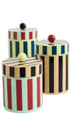 Dusen Dusen Striped Cannisters Multi Stripe In Multi