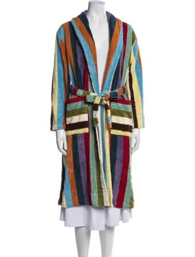 Pre-owned Dusen Dusen Striped Robe In Blue