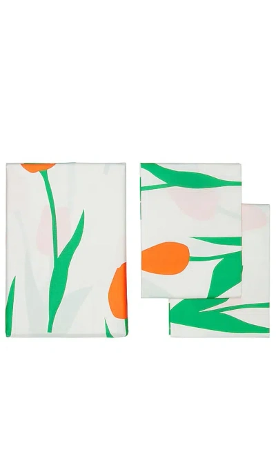 Dusen Dusen Tulip King Duvet Set In N,a