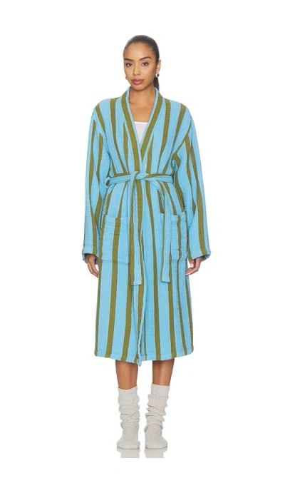 Dusen Dusen Waffle Bathrobe In Multi