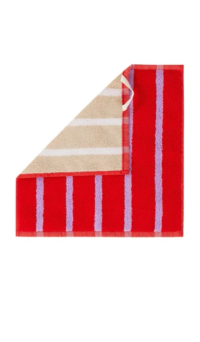 Dusen Dusen Washcloth In Porcelain Stripe