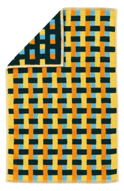 Dusen Dusen Weave Pattern Hand Towel In Multicolor