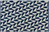 Dusen Dusen White & Navy Pattern Bathmat