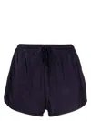 Duskii Elasticated-drawstring Swim Shorts In Purple
